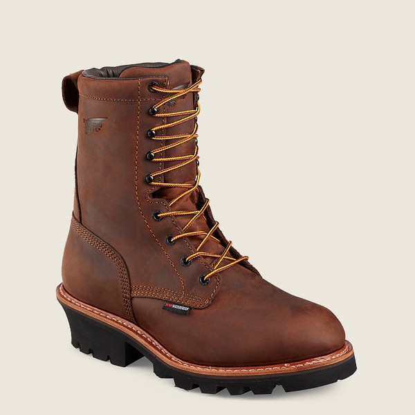 Botas de Trabajo Red Wing Hombre Marrom - Loggermax - 9-Inch Insulated Waterproof Soft Toe - 734-QNR